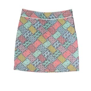 Vineyard Vines Patterned Pastel Patchwork Mini Skirt